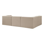 Rummi Velvet Performance Fabric Upholstered 4pc. Modular Sectional in Beige