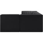 Rummi Velvet Performance Fabric Upholstered 4pc. Modular Sectional in Black