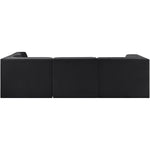 Rummi Velvet Performance Fabric Upholstered 4pc. Modular Sectional in Black