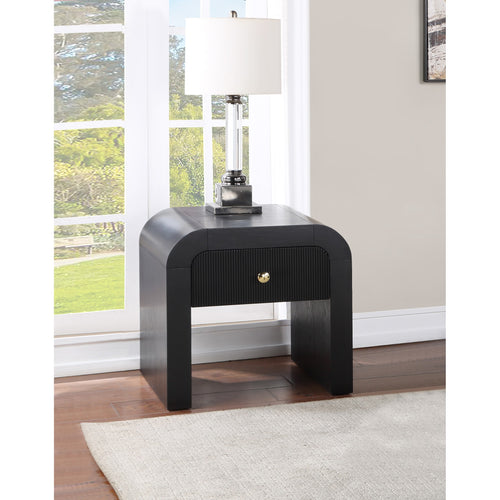 Artisto Ash Veneer End / Side Table in Black