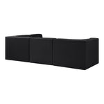 Rummi Velvet Performance Fabric Upholstered 4pc. Modular Sectional in Black