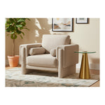 Madeline Chenille Fabric Upholstered Chair in Beige