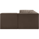 Rummi Velvet Performance Fabric Upholstered 4pc. Modular Sectional in Brown