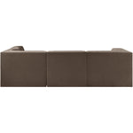 Rummi Velvet Performance Fabric Upholstered 4pc. Modular Sectional in Brown