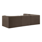 Rummi Velvet Performance Fabric Upholstered 4pc. Modular Sectional in Brown