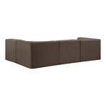 Rummi Velvet Performance Fabric Upholstered 4pc. Modular Sectional in Brown