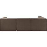 Rummi Velvet Performance Fabric Upholstered 4pc. Modular Sectional in Brown