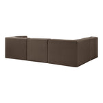 Rummi Velvet Performance Fabric Upholstered 4pc. Modular Sectional in Brown