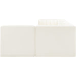 Rummi Velvet Performance Fabric Upholstered 4pc. Modular Sectional in Cream