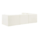 Rummi Velvet Performance Fabric Upholstered 4pc. Modular Sectional in Cream
