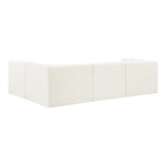 Rummi Velvet Performance Fabric Upholstered 4pc. Modular Sectional in Cream