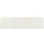 Rummi Velvet Performance Fabric Upholstered 4pc. Modular Sectional in Cream