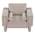 Madeline Chenille Fabric Upholstered Chair in Beige
