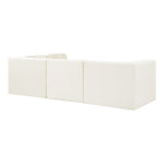 Rummi Velvet Performance Fabric Upholstered 4pc. Modular Sectional in Cream