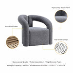Darian Boucle Lounge Chair in Gray