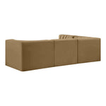 Rummi Velvet Performance Fabric Upholstered 4pc. Modular Sectional in Saddle