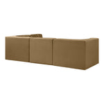Rummi Velvet Performance Fabric Upholstered 4pc. Modular Sectional in Saddle