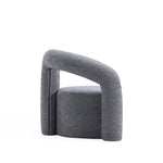 Darian Boucle Lounge Chair in Gray