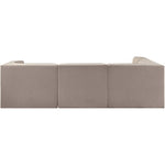 Rummi Velvet Performance Fabric Upholstered 4pc. Modular Sectional in Taupe