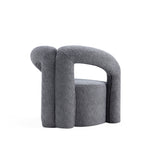 Darian Boucle Lounge Chair in Gray