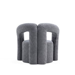 Darian Boucle Lounge Chair in Gray