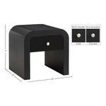 Artisto Ash Veneer End / Side Table in Black