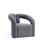 Darian Boucle Lounge Chair in Gray