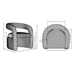 Corvette Velvet Lounge Chair in Dove