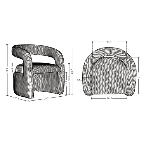 Corvette Velvet Lounge Chair in Dove