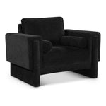 Madeline Chenille Fabric Upholstered Chair in Black