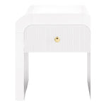 Artisto Ash Veneer End / Side Table in White