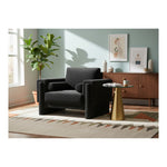 Madeline Chenille Fabric Upholstered Chair in Black