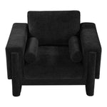 Madeline Chenille Fabric Upholstered Chair in Black