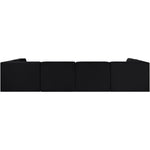 Rummi Velvet Performance Fabric Upholstered 6pc. Modular Sectional in Black