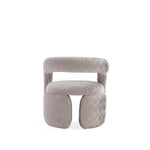 Corvette Velvet Lounge Chair in Dove
