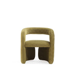 Corvette Velvet Lounge Chair in Olive Green