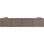 Rummi Velvet Performance Fabric Upholstered 6pc. Modular Sectional in Taupe