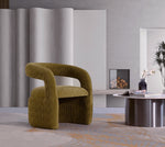 Corvette Velvet Lounge Chair in Olive Green