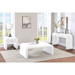 Artisto Ash Veneer End / Side Table in White