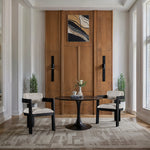 Sacha Linen Textured Fabric Upholstered Dining Chair in Beige