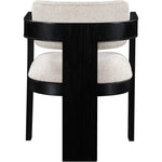 Sacha Linen Textured Fabric Upholstered Dining Chair in Beige