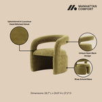 Corvette Velvet Lounge Chair in Olive Green