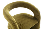 Corvette Velvet Lounge Chair in Olive Green