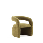 Corvette Velvet Lounge Chair in Olive Green