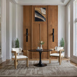 Sacha Linen Textured Fabric Upholstered Dining Chair in Cream