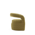 Corvette Velvet Lounge Chair in Olive Green