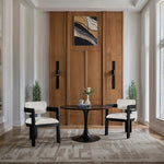 Sacha Linen Textured Fabric Upholstered Dining Chair in Cream