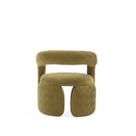 Corvette Velvet Lounge Chair in Olive Green