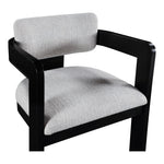 Sacha Linen Textured Fabric Upholstered Dining Chair in Grey