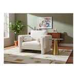 Madeline Chenille Fabric Upholstered Chair in Cream